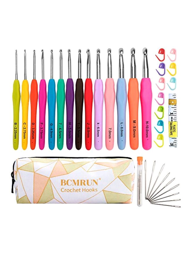 BCMRUN 14-Piece Heavy Duty Crochet Hook Set Multicolour - Image 1