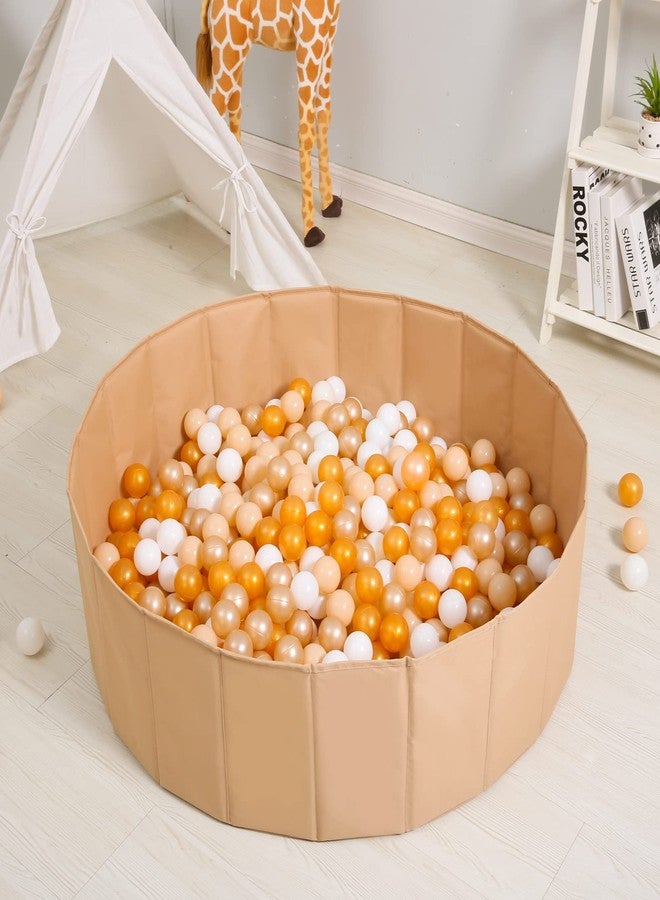Gogoso Ball Pits for Toddlers, Play Pool with Storage Bag for Baby Girls Boys Kids as Play Yard, Baby Playpen, Fence, Oxford Cloth Portable & Foldable Ball Pool, Beige - Image 5