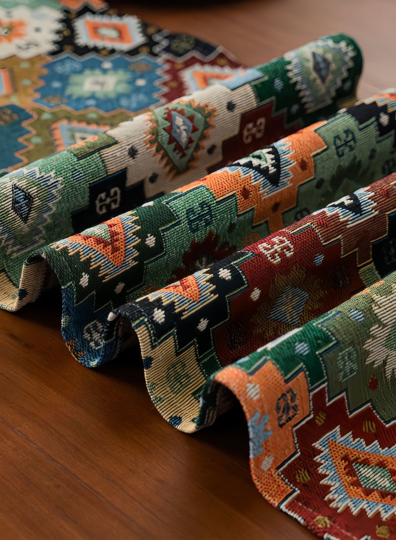 Diamond Geometric Tassel Tea Flag Dinner Flag Table Runner for Kitchen Restaurant Coffee Table Indoor Outdoor Party Decoration, 13x71 Inch - Image 5