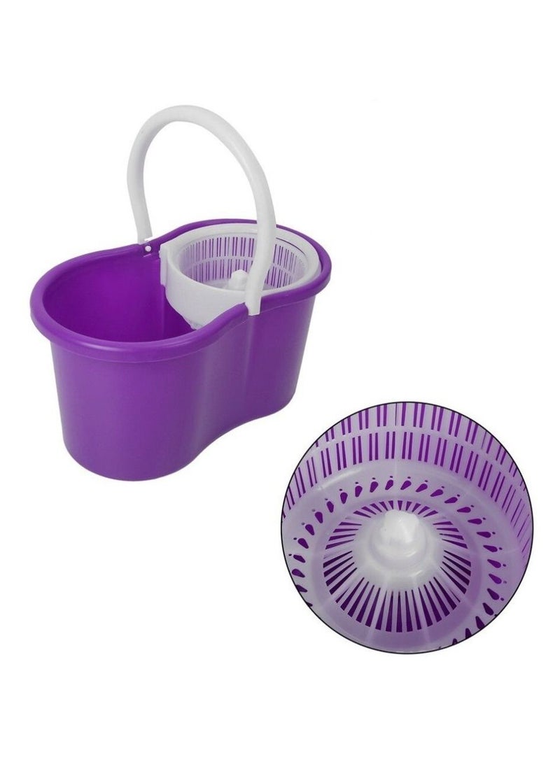DubaiGallery - 360° Rotating Mop With Bucket Dual Mop Heads Use Squeeze Rotating Mop To Quickly Dispensing Rag Floor Mop And Washing Floor Mop Purple - Image 1
