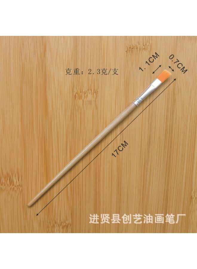 Chuangyi Acrylic Paint Pen Plastic Rod Digital Oil Painting Brush Flat Head Brush Gouline Brush Vinyl Doll Plaster Nylon Pen - Image 1