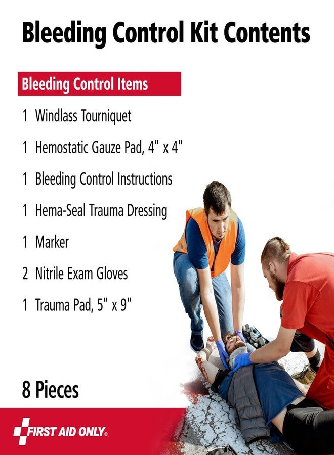 First Aid Only 91134 Critical Essentials Bleeding Control Kit for Limb & Torso Wounds, 8 Pieces - Image 3