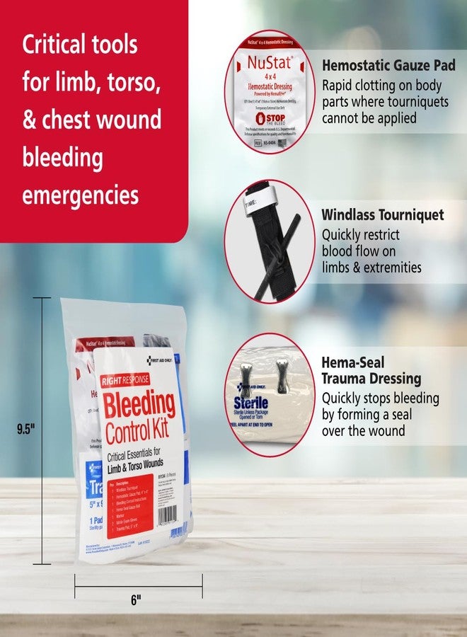 First Aid Only 91134 Critical Essentials Bleeding Control Kit for Limb & Torso Wounds, 8 Pieces - Image 2