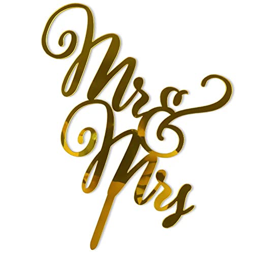 Qertesl Acrylic Mr & Mrs Cake Topper,Bride and Groom Cake Topper, Wedding or Anniversary party Decoration Supplies - Image 4