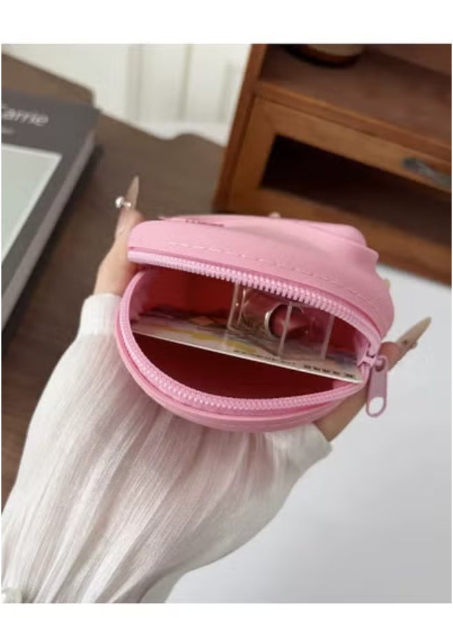 rhode Lipstick Holder Bag Coin Purse Lip Glaze Organizer Storage Bag Toast Ribbon (Red) - Image 2