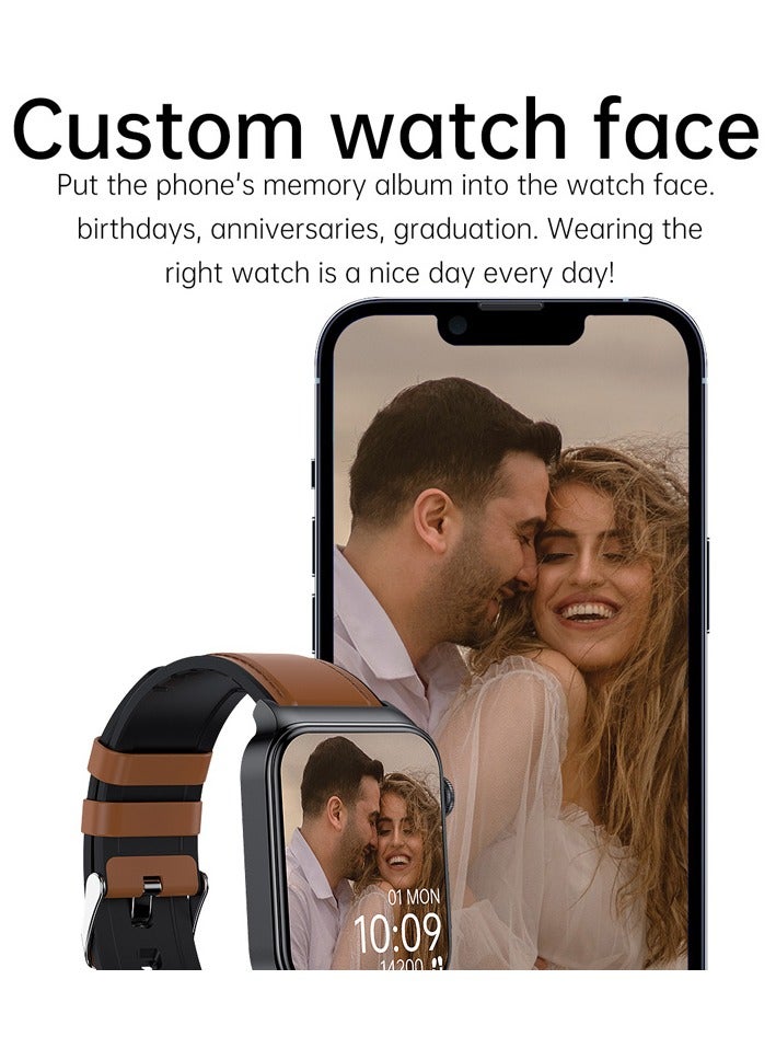 AROAQ Smart Watch, Fitness Tracker With Heart Rate Monitor, Red Silicon Multifunctional Smart Watch, Waterproof Activity Tracker For Android And Ios Phones - Image 2