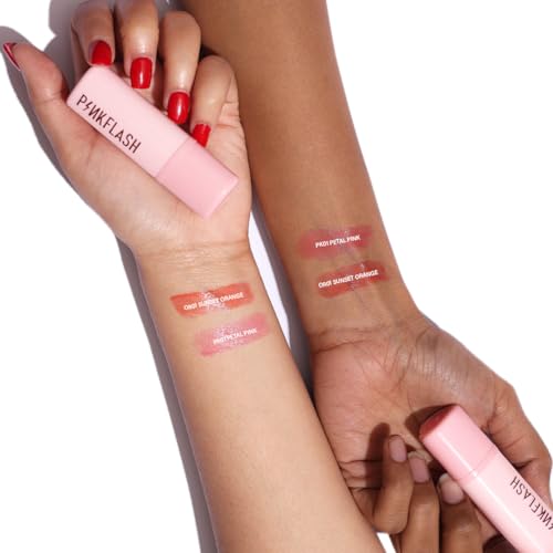 Pinkflash Color Reviving Lip Balm – OR01 Sunset Orange | pH-Activated Tint | Hydrating & Glossy Finish | Long-Lasting | Non-Sticky | Everyday Natural Lip Color - Image 4