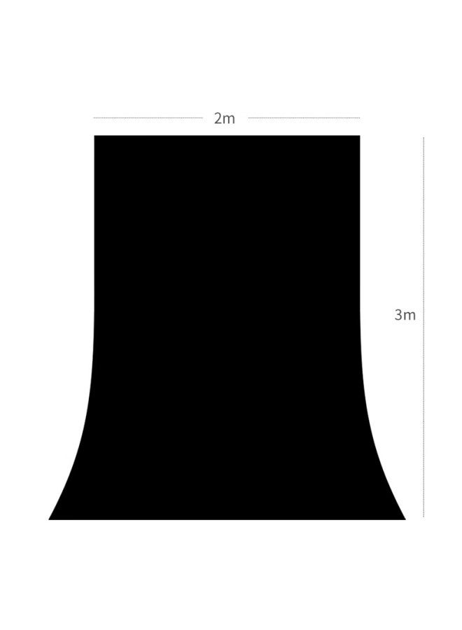 Hakutatz 2X3 Meter Black Light-Blocking Fabric, Flocked Background, Pure Black Backdrop, Photography Prop, Non-Reflective Flocked Fabric For Shooting