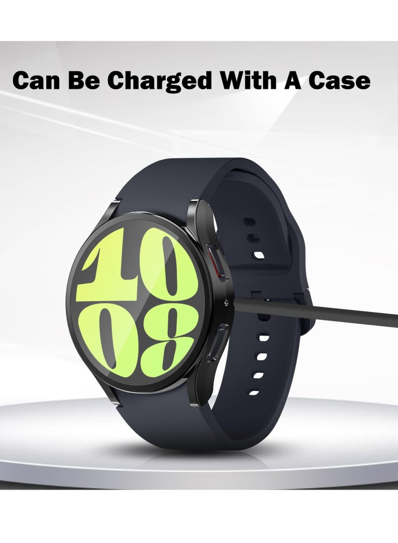 Excefore 5 قطع من Seltureone حافظة حماية شاشة متوافقة مع Samsung Galaxy Watch 6 44 مم، حافظة حماية ناعمة من مادة TPU لساعة Galaxy Watch 6 44 مم، شفاف أسود فضي أزرق داكن أخضر شفاف - Image 3