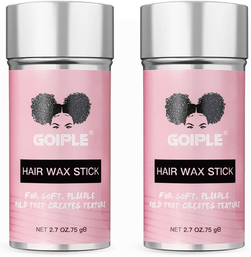 Goiple Hair Wax Stick - Long-Lasting, Smoothing & Slick Pomade Stick for Hair Wigs, Styling Waxes for Fly Away & Edge Frizz Hair, 2.7oz each - Image 1