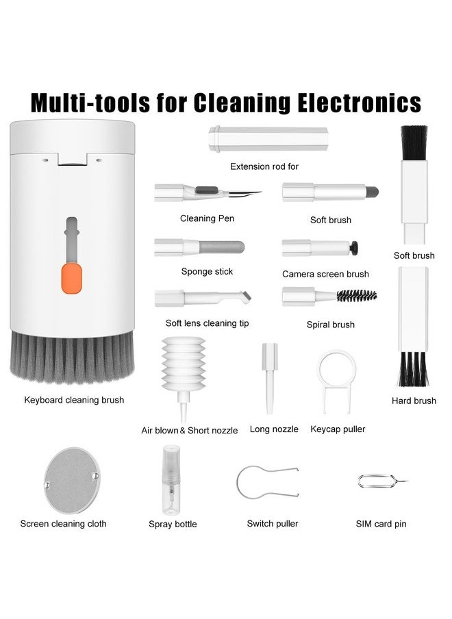 Eleish Multifunctional Cleaner Kit for Electronic Devices, Keyboard Cleaning Brush, Headphones Cleaner Kit for AirPods, Multi-Tool for Cleaning Laptop, Keyboard, Earbuds, Camera, Cellphones  ( 20 in 1 )  - Image 2