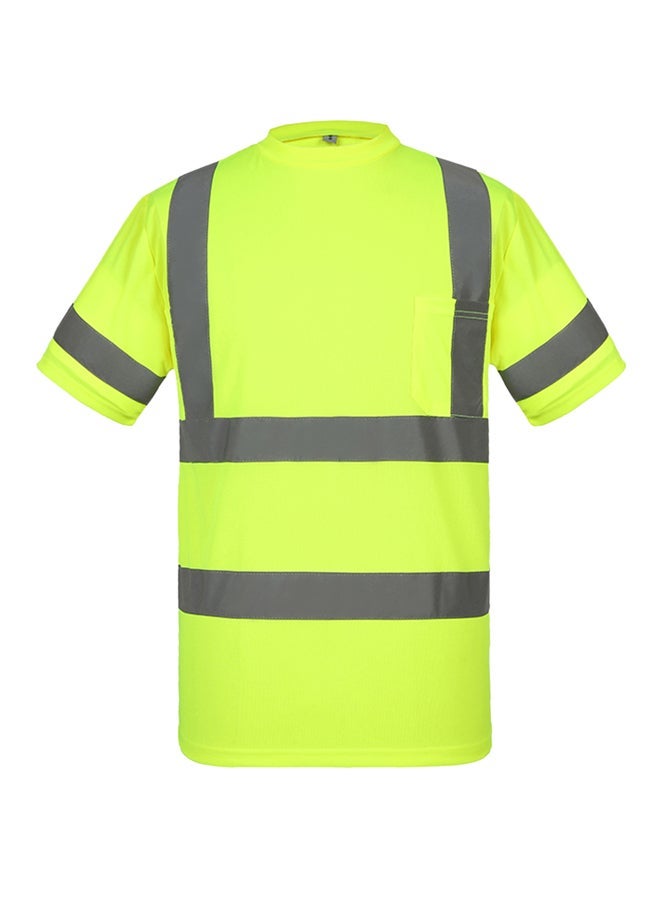 NIBEMINENT High Visibility Reflective Safety Work T-shirt Yellow 0.4kg  - Image 1