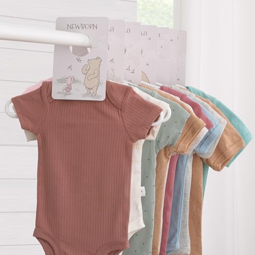 NoJo Disney Classic Winnie The Pooh Ivory Tan and Sage Nursery Baby Closet Dividers Set of 7 Newborn to 24 Months - Image 3
