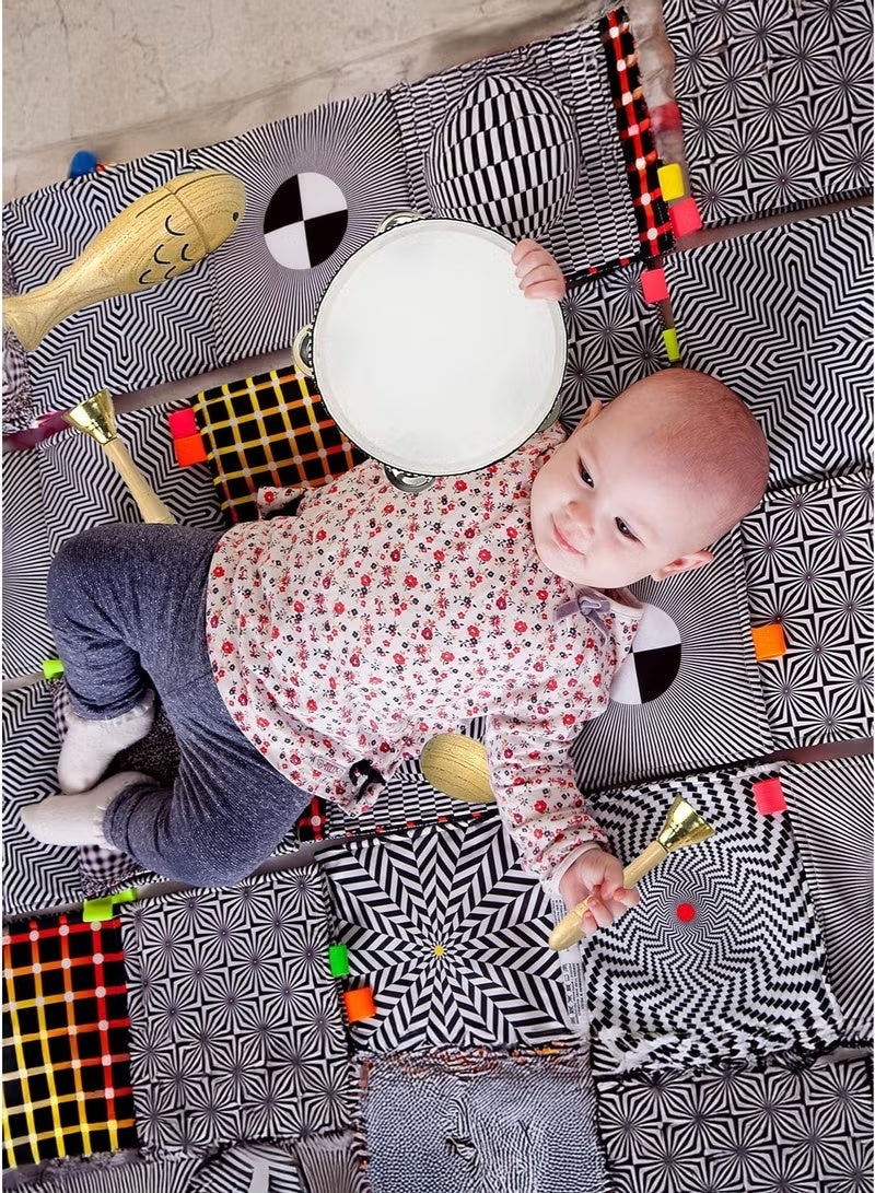 Children's Musical Instrument Bells Wooden Percussion Set (10 Pieces) - Image 3