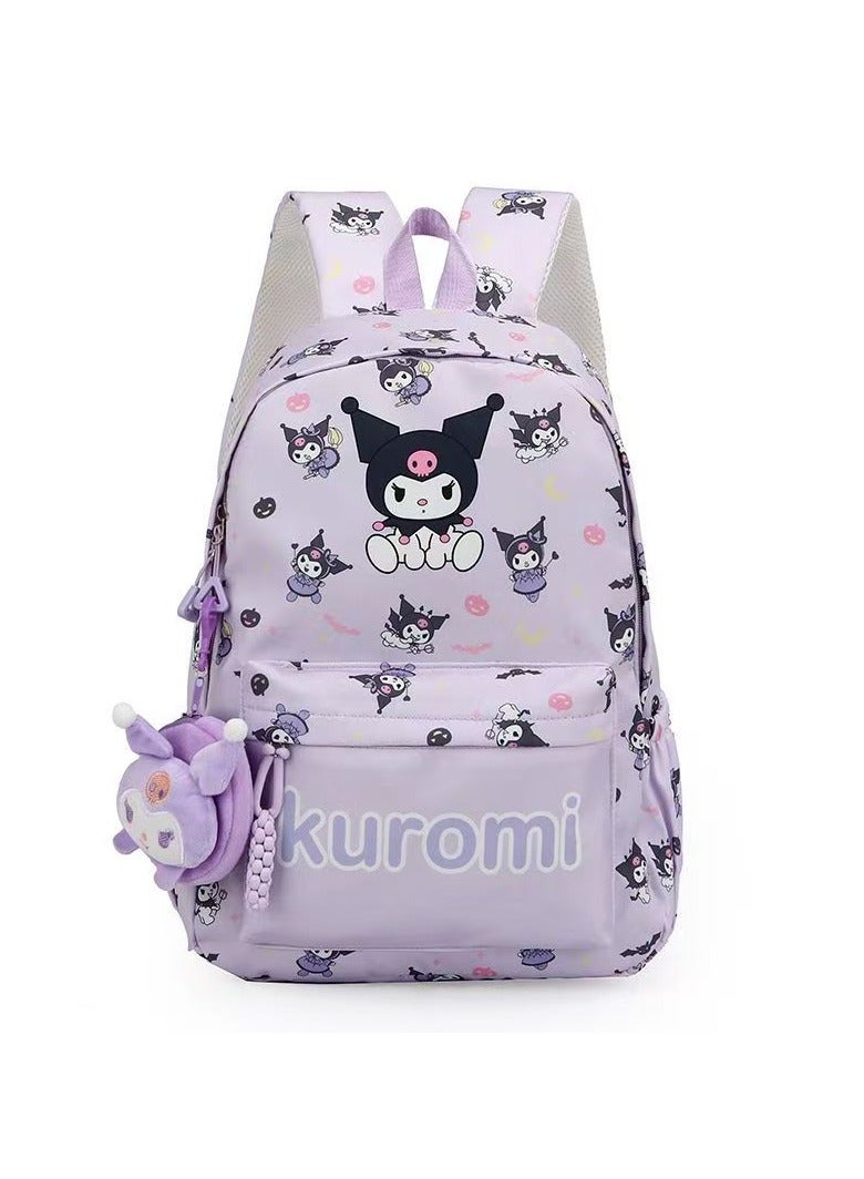 kuromi جديد المحمولة حقيبة مدرسية كبيرة الحجم للأطفال / المراهقين - Image 1
