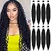 ANEMOI Braiding Hair Pre Stretched, 26 Inch 8 Pack Black Prestretched Braiding Hair For Women Braid Hair, Long Professional Synthetic Hair For Knotless Boho Crochet Braids,Yaki Straight Texture(26in,1b,8pcï¼‰ - Image 2