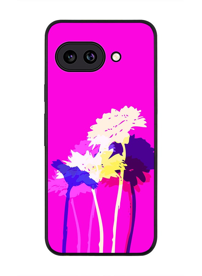 Stylizedd For Google Pixel 9a Case,Slim fit Camera Protection, Shockproof Thin Phone cover  - Bleeding Flowers (Pink)