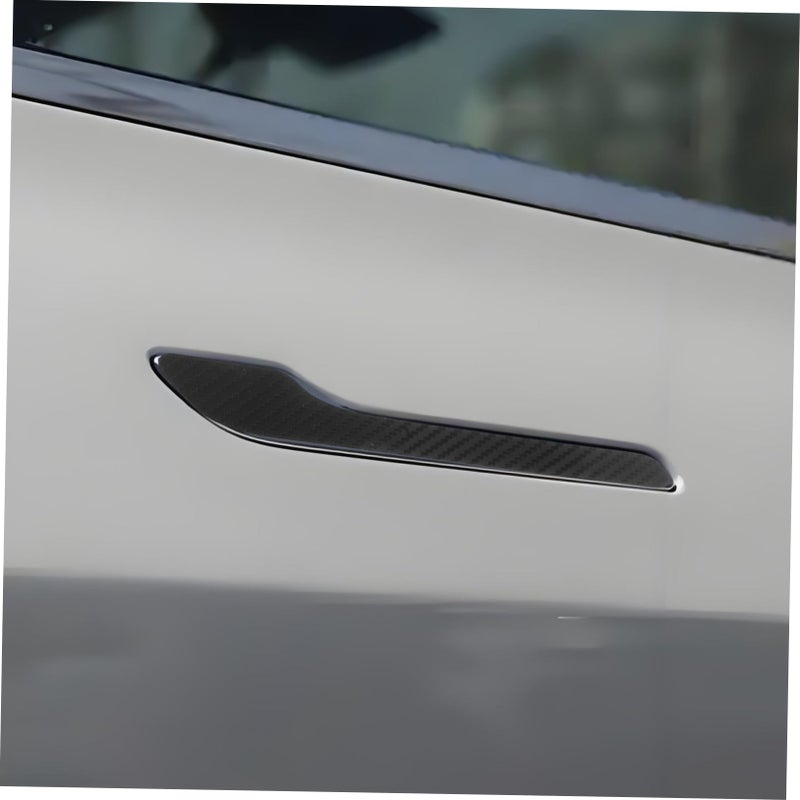 Carbon Fiber TPU Door Handle Protector Stickers 4Pcs for Model Y Anti Scratch - Image 5