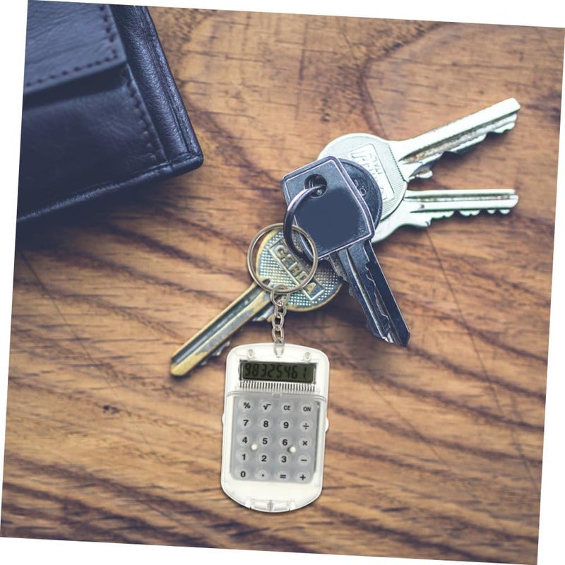 Portable Mini Keychain Calculator for Students Flip Design Key Ring Small Electronic Calculator for Students - Image 5
