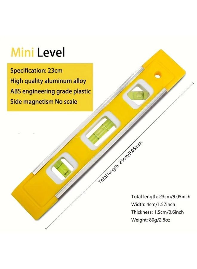 Mini Strong Magnet 230mm Aluminum Alloy High Precision Bubble Level Anti Drop - Image 1