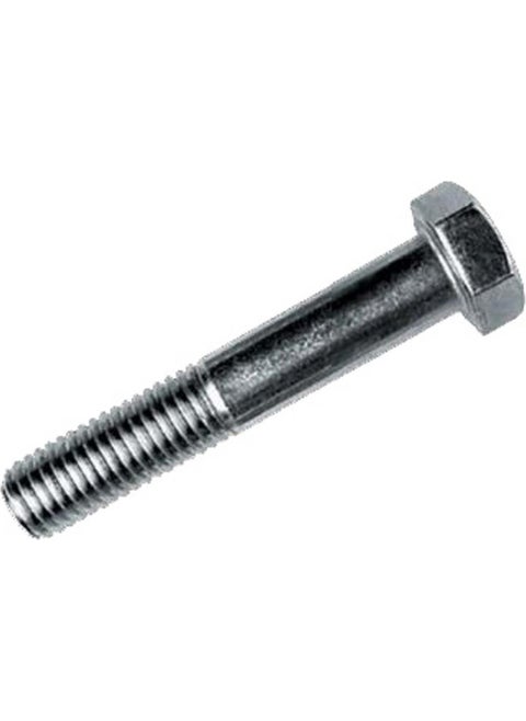 M12X80 Bolt DIN 933 8,8 White Half Pass
