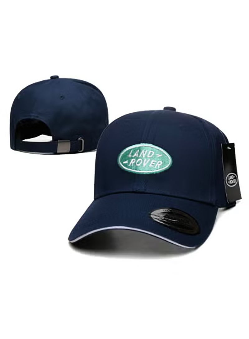 قبعة بيسبول زرقاء بحرية من علامة لاند روفر مع تطريز الشعار الكلاسيكي