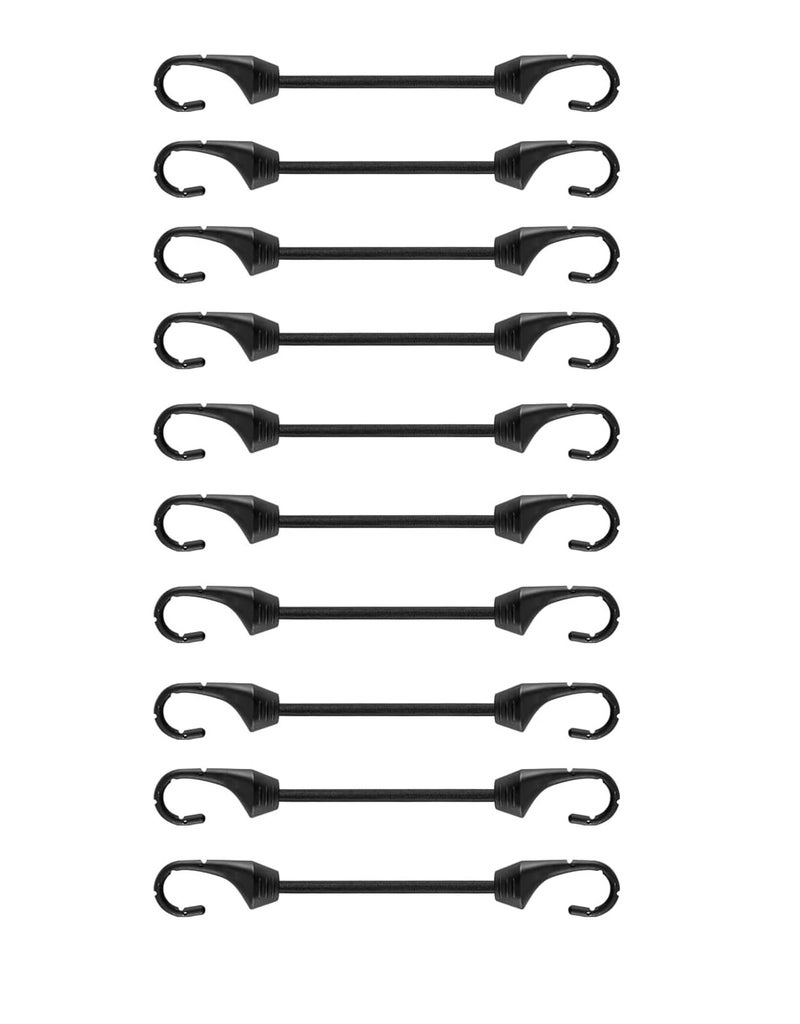 Joneaz Mini Bungee Cords with Hooks 4 inch 10Piece UV Resistant 5 mm Diameter Rubber Cord