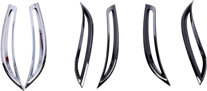 QASULER Carbon Fiber Fog Light Trim for Tesla Model 3 - Image 2