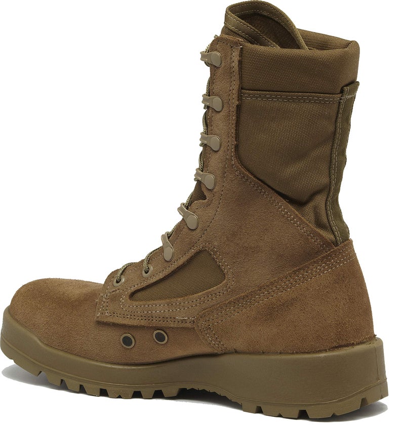 Belleville 550 ST 8" Hot Weather Steel Toe Boots - EH Rated Lightweight Tactical Boots for Men - Jump-Ready Jungle Footwear - Berry Compliant - Mojave Cattlehide Leather - 5.5 Wide - Image 3