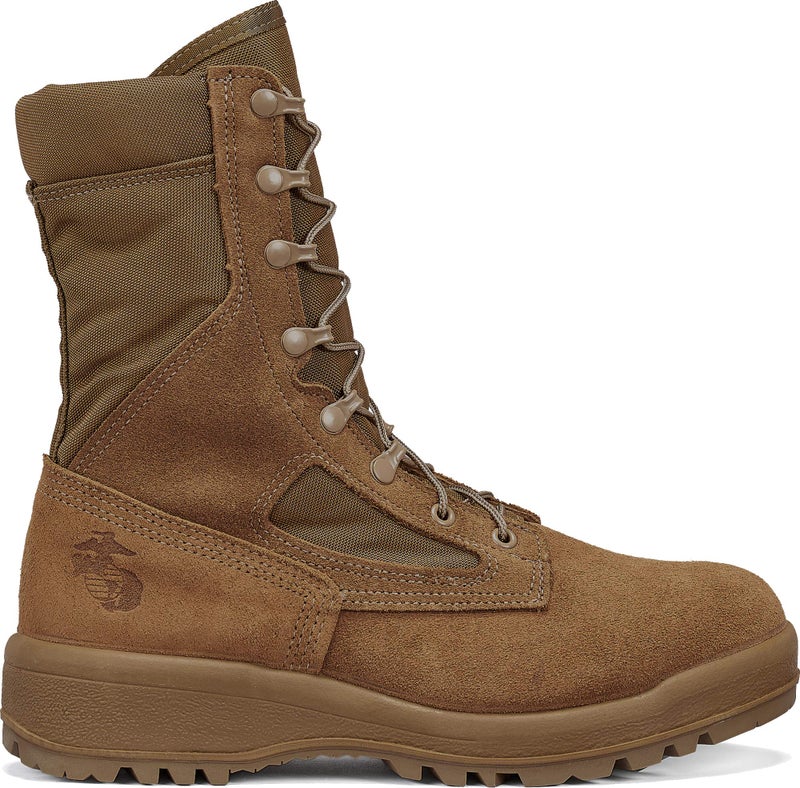 Belleville 550 ST 8" Hot Weather Steel Toe Boots - EH Rated Lightweight Tactical Boots for Men - Jump-Ready Jungle Footwear - Berry Compliant - Mojave Cattlehide Leather - 5.5 Wide - Image 2