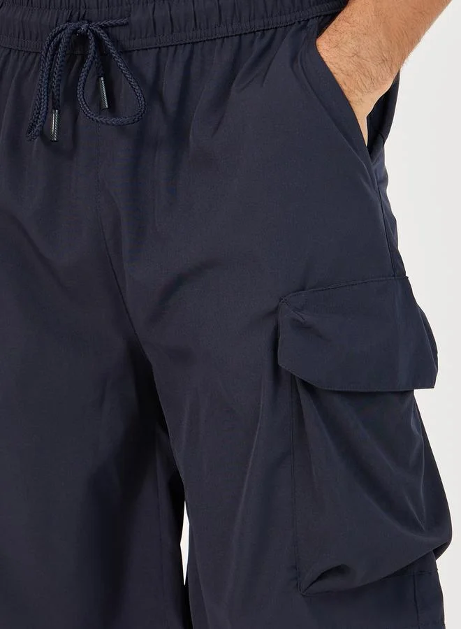 ستايلي 7inches Quick Dry Woven Cargo Shorts with Drawstring