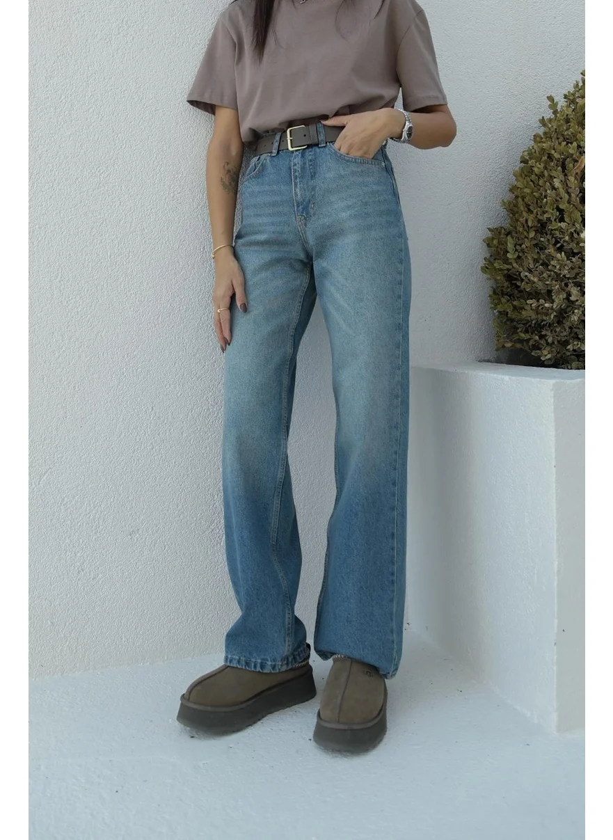 Havoş Blue Kuzmina Washed Straight Jeans