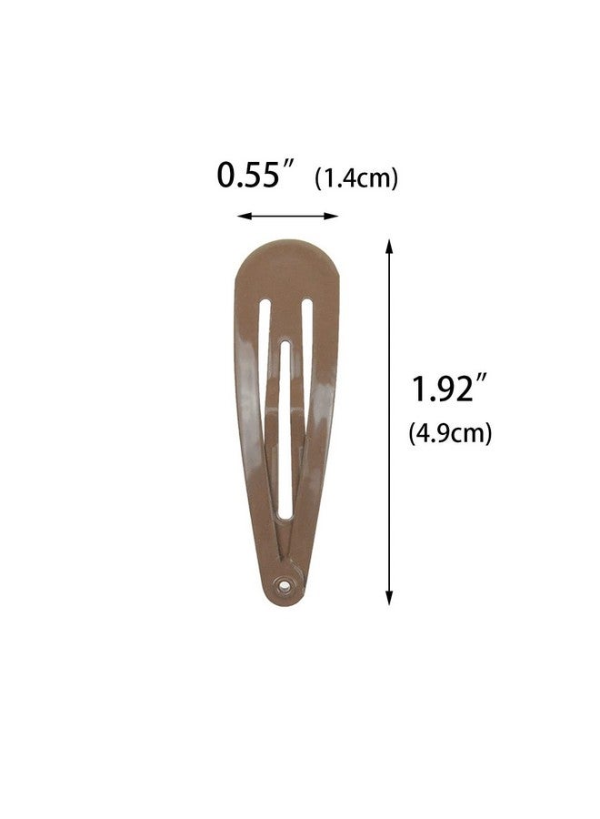 PIDOUDOU 40 Counts Colorful Metal Snap Hair Clips 2 Inch Barrettes For Women Accessories (Brown) - Image 2
