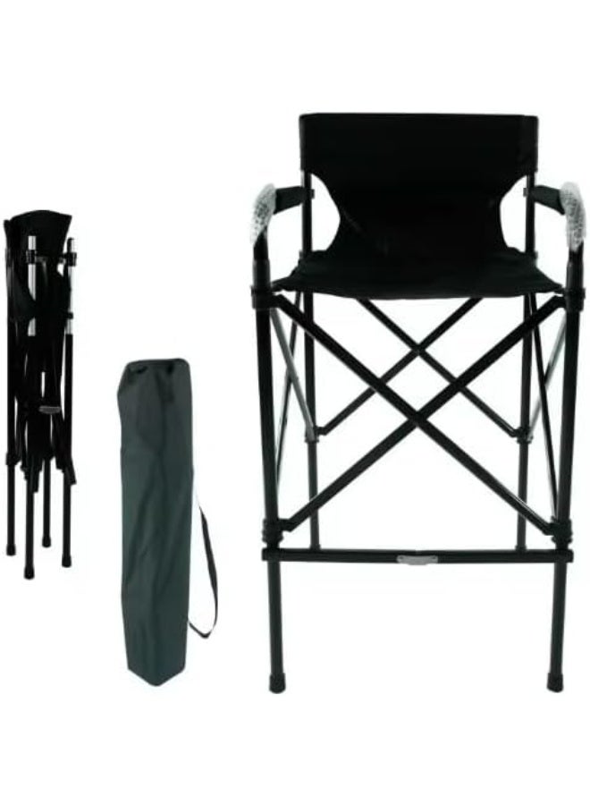 BLC Tall Foldable Director Chair, Aluminum Collapsible Lightweight Portable Makeup Chair with Carrying Bag, Makeup Artist Chair for Bedroom, Studio, Salon and Outdoor Activities - Image 1