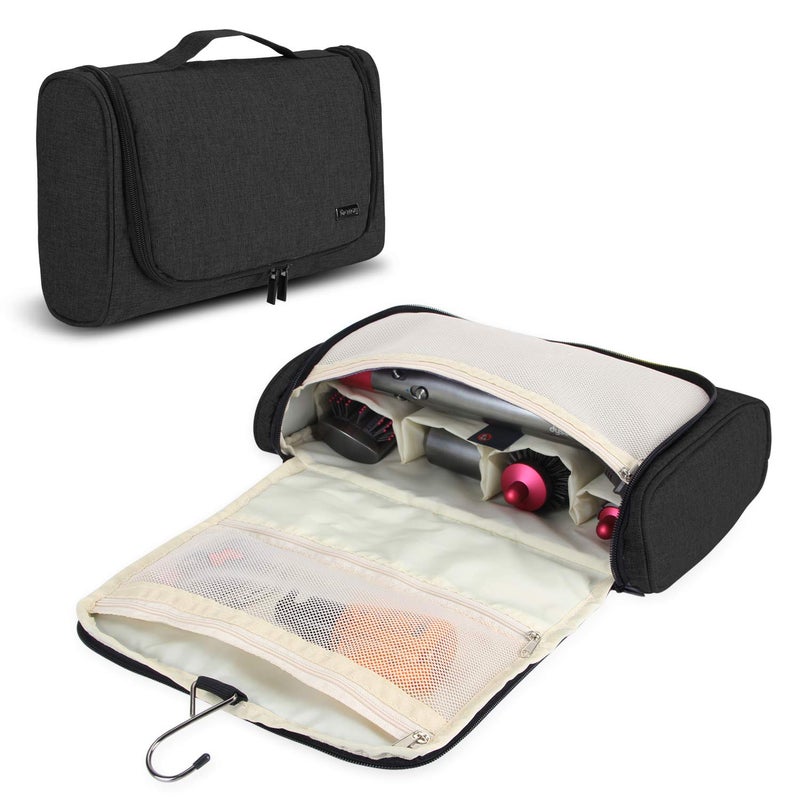 Teamoy Travel Storage Bag Compatible with Dyson Airwrap Styler, Portable Travel Organizer for Airwrap Styler and Attachments, Black - Image 1