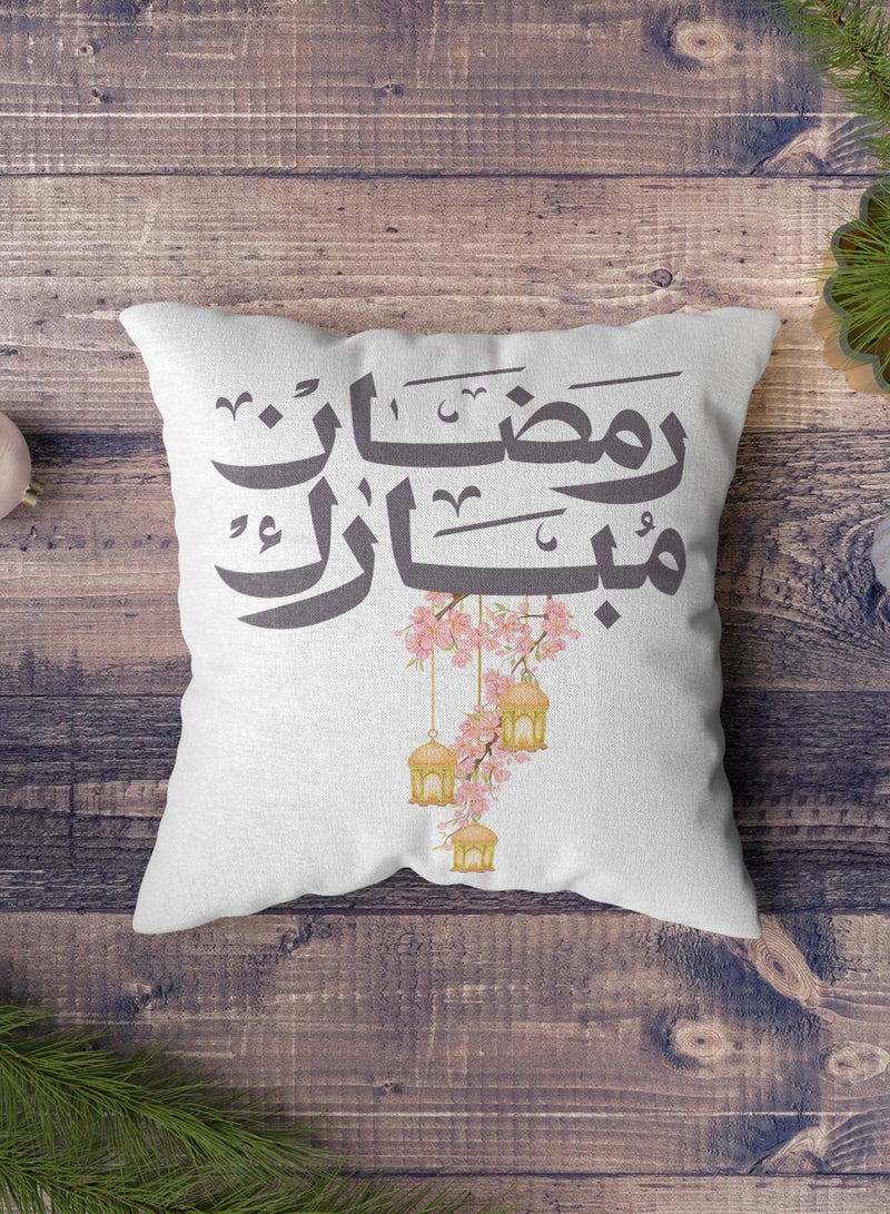 LOWHA Polyester Pillowcase Cushion Cover with Ramadan Mubarak Design - Image 4
