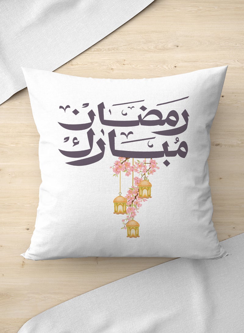 LOWHA Polyester Pillowcase Cushion Cover with Ramadan Mubarak Design - Image 3