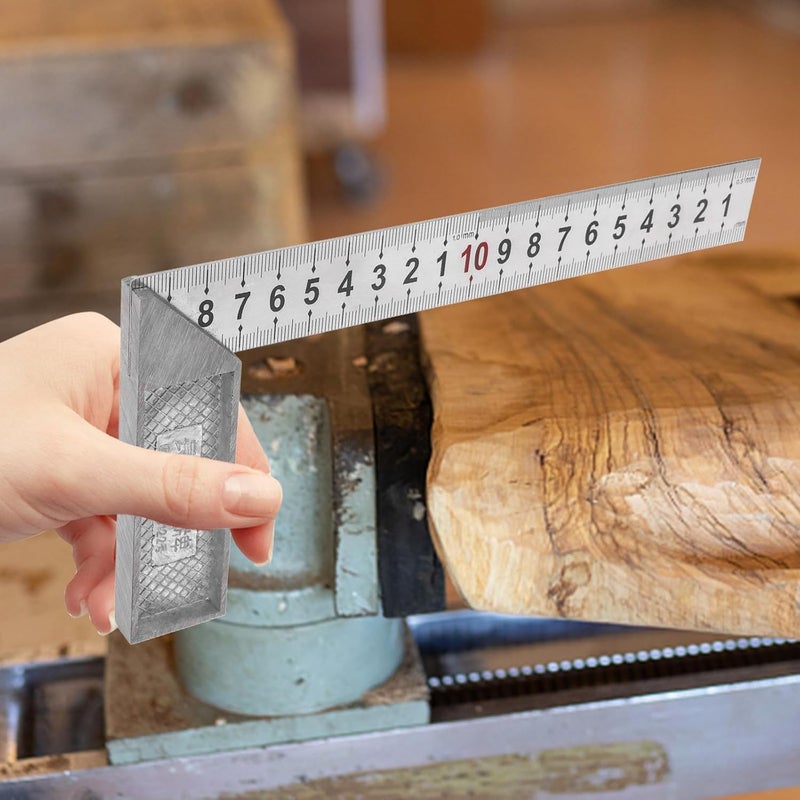 مسطرة قياس فولاذية مقاومة للصدأ بزاوية قائمة 90 درجة لأعمال النجارة - Image 4
