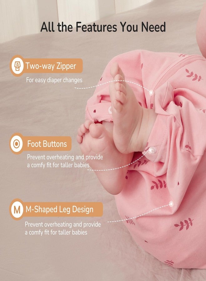 KIDIRA Transition Swaddle Sleep Sack, 3-6 Months, 12-18 lb, Arms in/Out, 2-Way Zipper, Moisture-Wicking Fabric, Improves Sleep, Snug Fit, Helps Calm Startle Reflex (Pink Print) - Image 5