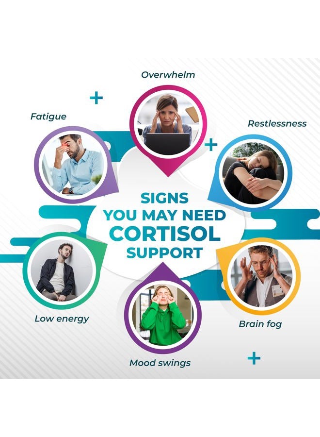 NURAFUSE CORTISOL Health Ashwagandha 15-in-1 Supplement with Magnesium Phosphatidylserine L-Theanine Chamomile Rhodiola Rosea Licorice Holy Basil - Made in The USA - Image 3