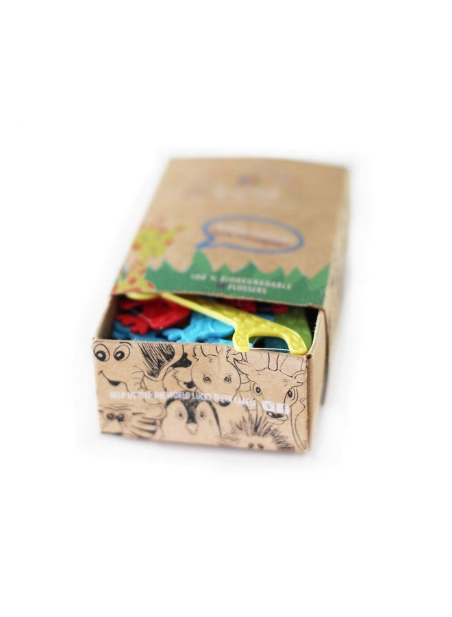 Lucky Teeth Kids Dental Floss Picks Without Fluoride, Natural Strawberry Flavor. Fun & Colorful Animal Shape Will Make Any Little one Floss. Part Biodegradable & Eco-Friendly. Prevent Tooth Decay & Gum Disease.  - Image 5