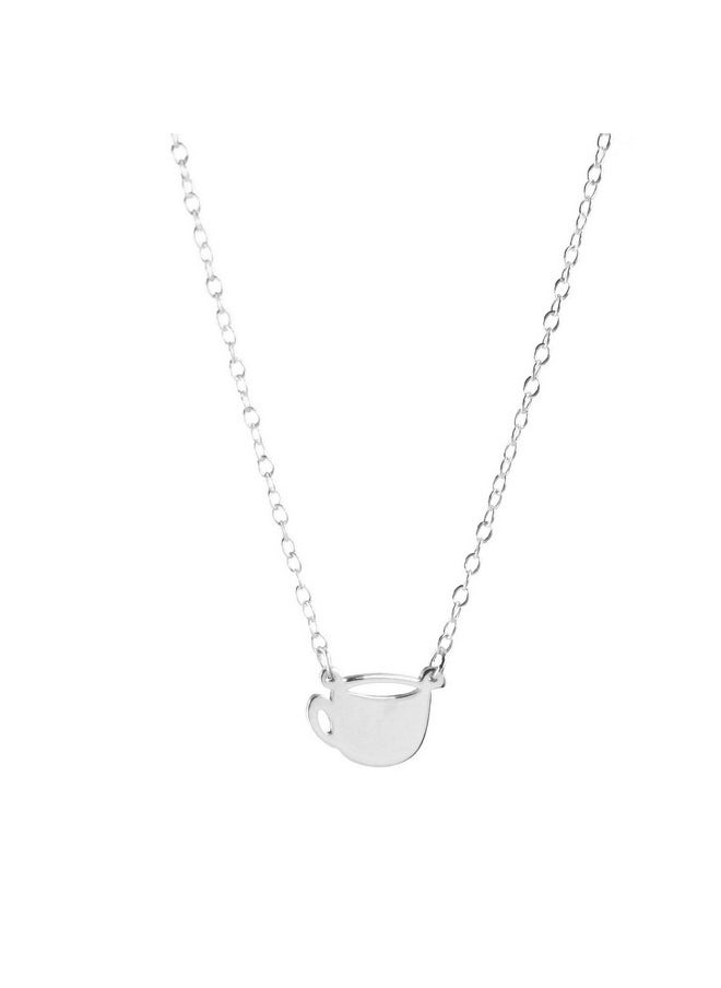 Deidreamers - Sterling Silver Cup Of Coffee Necklace (Silver) - Image 1