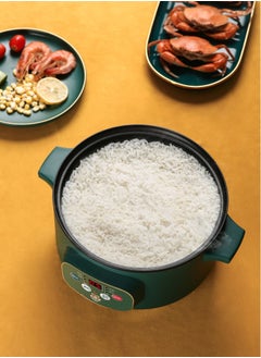 Shuer Household Multifunctional Intelligent Electric Skillet Electric Cooker Electric Frying Pan Retro Green  - Image 5