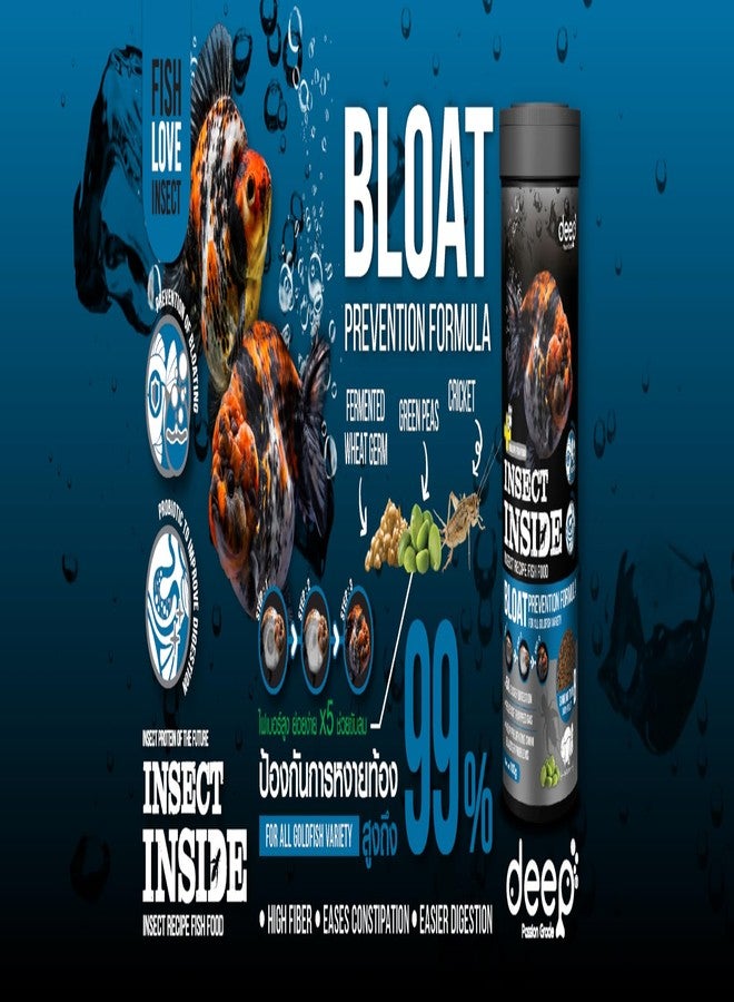 Deep Bloat Prevention Formula with Insect Inside (Cricket) & Green Peas for All Gold Fish Variety Sinking Type Micro Pellet 100 Gm,Small - Image 3