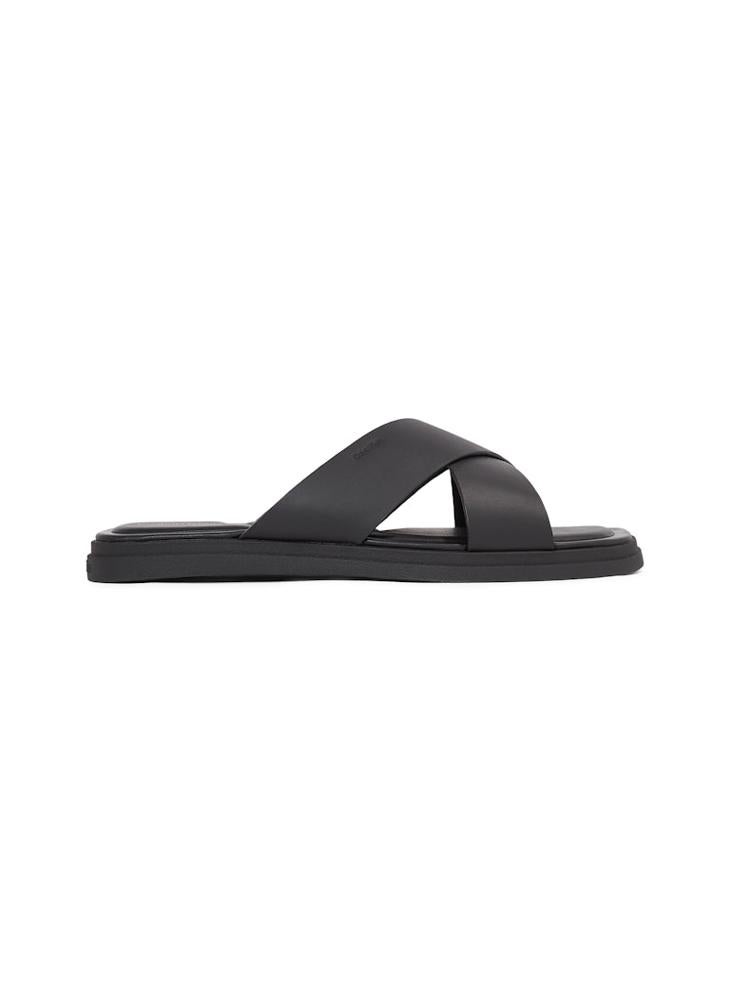 CALVIN KLEIN CRISS CROSS LEATHER SANDALS  - Image 1