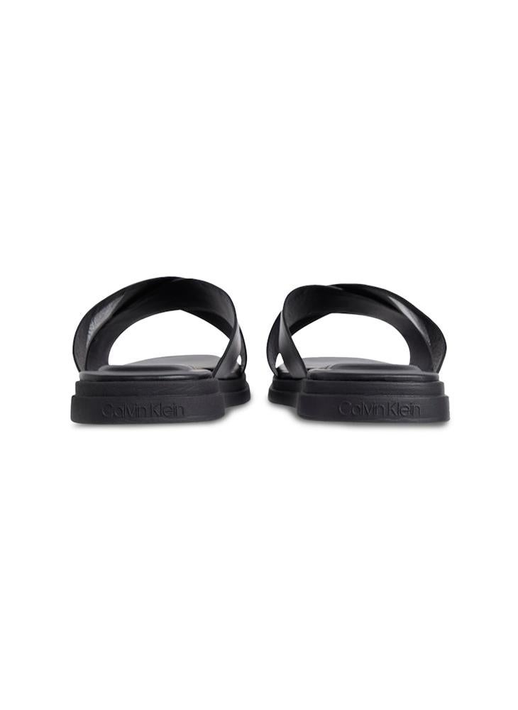 CALVIN KLEIN CRISS CROSS LEATHER SANDALS  - Image 3