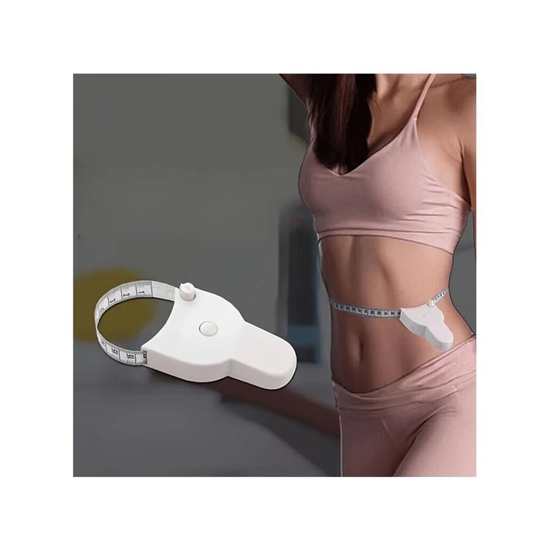 White Retractable Soft Measuring Tape Fitness Body Measure Tool - Image 1