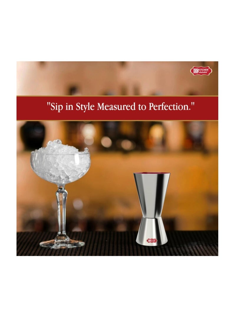 KITCHEN EXPERT, THE KITCHEN'S BEST - Tall Peg Measure | Stainless Steel | Cocktail Jigger | Double Sided | Drink Measurement | Bar Tool | 30/60 ml |1 PC - Image 2