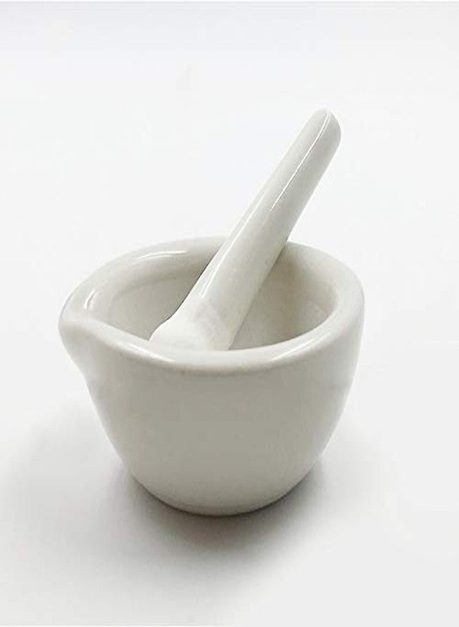 RchNow 2.5inch Pills Crusher, Ceramics Spice Mill Grinder Set, Handheld Seasoning Mills Grinder,Porcelain Mortar And Pestle Tools Set Grinding Bowls, Set Of 2 - Image 2
