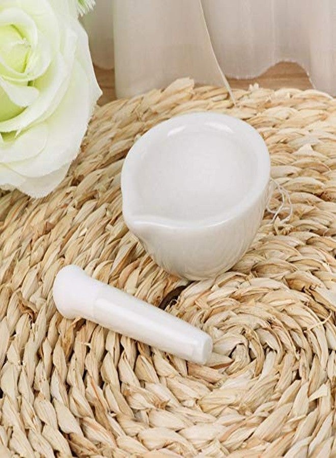 RchNow 2.5inch Pills Crusher, Ceramics Spice Mill Grinder Set, Handheld Seasoning Mills Grinder,Porcelain Mortar And Pestle Tools Set Grinding Bowls, Set Of 2 - Image 4